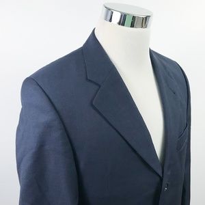 REDA Mens 40R Sport Coat Super 100s Wool Navy Blue